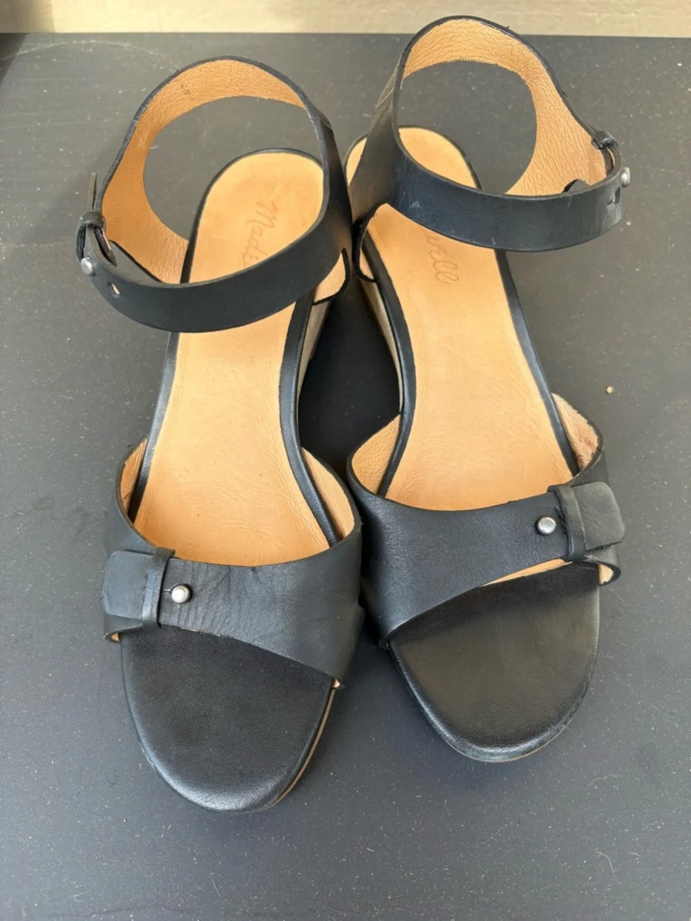 Madewell Women's Black Ankle-Strap Leather Sandals 6.5 - Picture 5 of 7